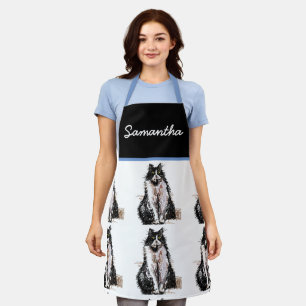 Tuxedo Cat Cute Cats Black White Animal Pet Apron