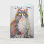 Tuxedo Cat Cute Cats Pencil Drawing Birthday Card<br><div class="desc">Tuxedo Cat Cute Cats Pencil Drawing Birthday Card Designed from one of my original watercolour paintings,  a must for all cat lovers!.</div>