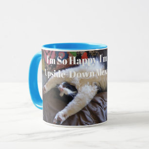 Tuxedo Cat Cute doing a Mexican Wave Funny Mug