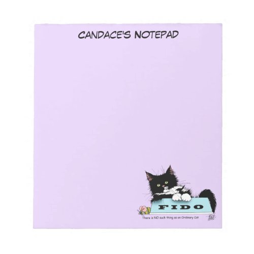 Tuxedo Cat Dogs Bowl Notepad