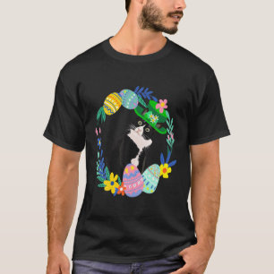 Tuxedo Cat Easter Eggs Bunny Hat T-Shirt
