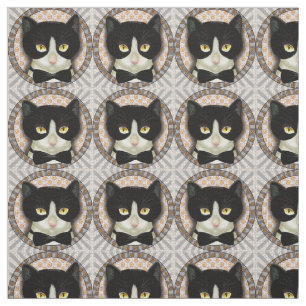Tuxedo Cat Fabric