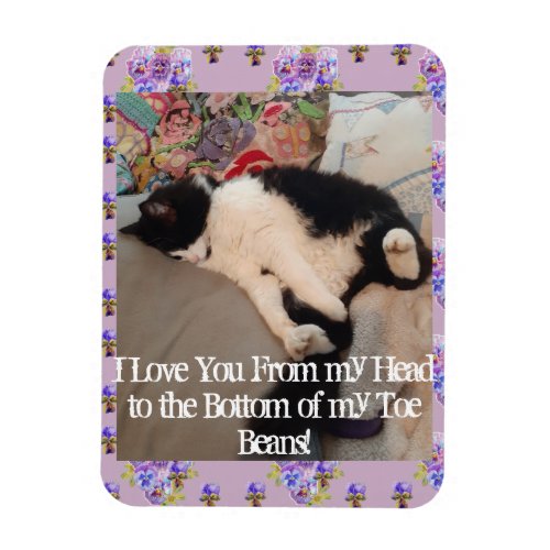 Tuxedo Cat Funny Love You Quote cats Magnet