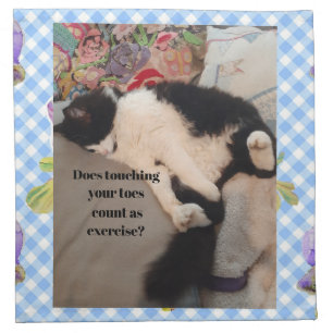 Tuxedo Cat Funny Quote Black and White Cats Girls Cloth Napkin