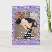 Tuxedo Cat Funny Thinking You Touching Toes Card