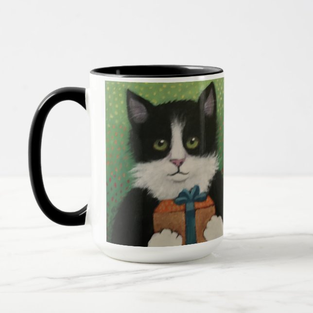 Tuxedo Cat gift Mug (Left)