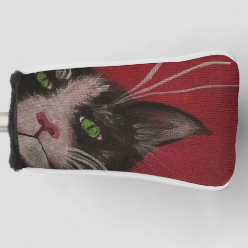 tuxedo cat  golf head cover