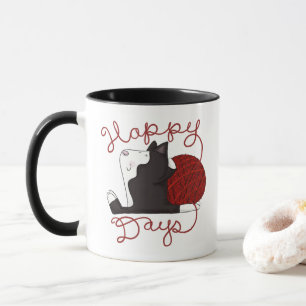 Tuxedo Cat- Happy Days Mug