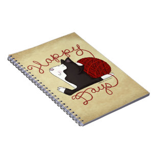 Tuxedo Cat- Happy Days Notebook