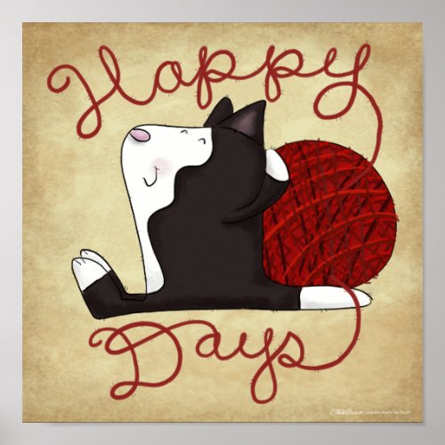 Tuxedo Cat_ Happy Days Poster
