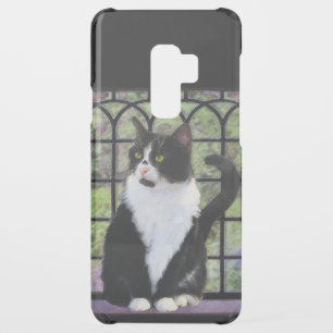 Tuxedo Cat in Window Painting Original Animal Art Uncommon Samsung Galaxy S9 Plus Case