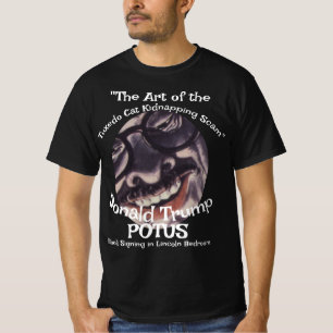 Tuxedo Cat Kidnapping Scam Art Donald Trump HG T-Shirt