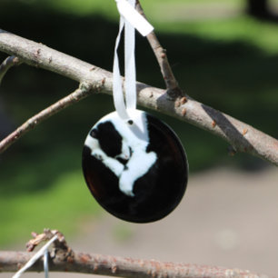 Tuxedo Cat Kitty Cats Black and White Caturday Ceramic Ornament