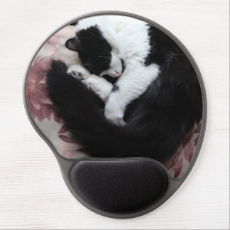 Tuxedo Cat Kitty Cats Black and White Caturday Gel Mouse Pad