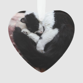 Tuxedo Cat Kitty Cats Black and White Caturday Ornament
