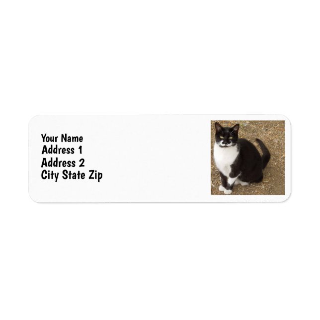 Tuxedo Cat Label (Front)