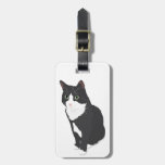 Tuxedo Cat Luggage Tag at Zazzle