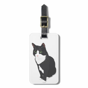Tuxedo Cat Luggage Tag
