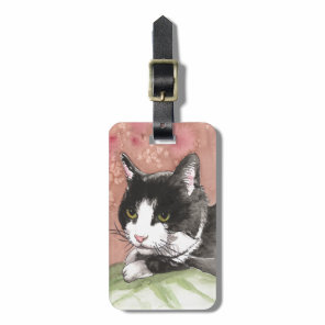 Tuxedo Cat Luggage Tag