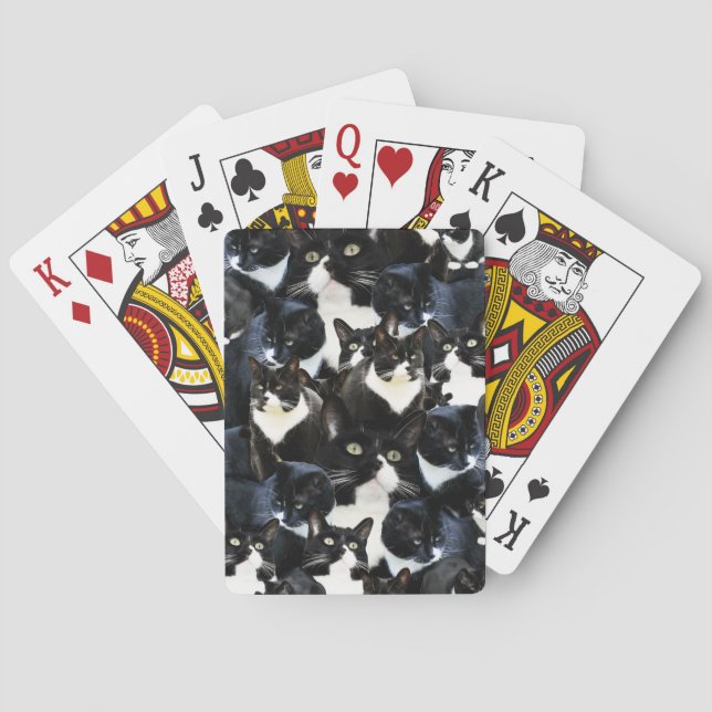 Tuxedo Cat Madness Poker Cards (Back)