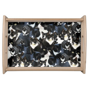 Tuxedo Cat Madness Serving Tray