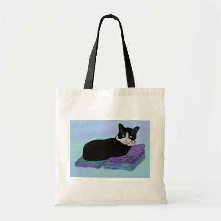 Tuxedo Cat Nap Canvas Bag