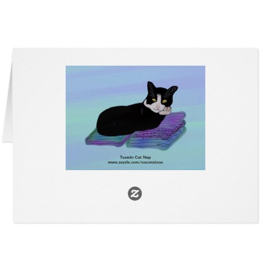 Tuxedo Cat Nap Cards (Back Horizontal)