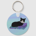Tuxedo Cat Nap Keychains at Zazzle