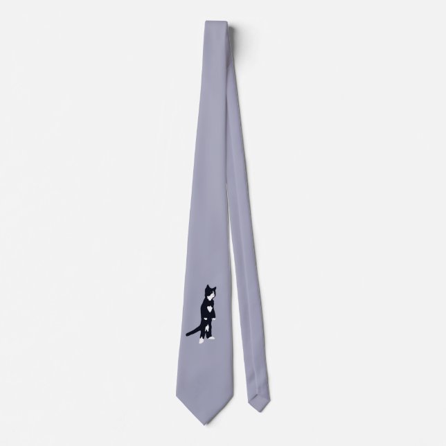 Tuxedo Cat Neck Tie (Front)