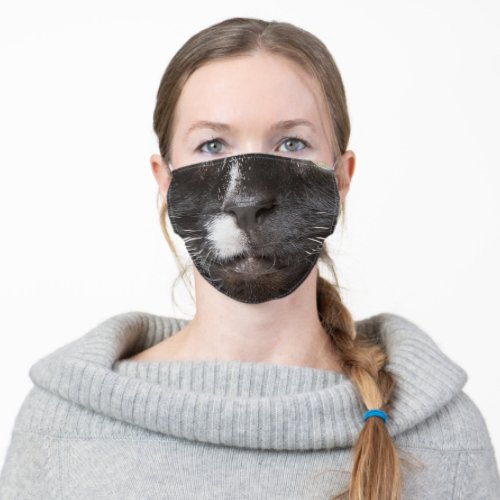 Tuxedo Cat Nose Adult Cloth Face Mask