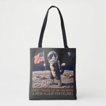 Tuxedo Cat on the Moon Astronaut Funny Retro T-Shi