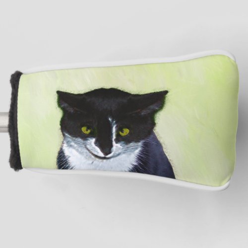 Tuxedo Cat Painting _ Cute Original Cat Art Golf Head Cover