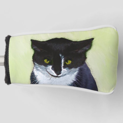Tuxedo Cat Painting _ Cute Original Cat Art Golf Head Cover