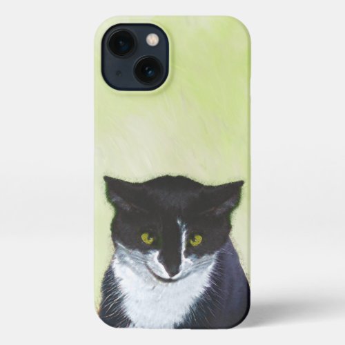 Tuxedo Cat Painting _ Cute Original Cat Art iPhone 13 Case