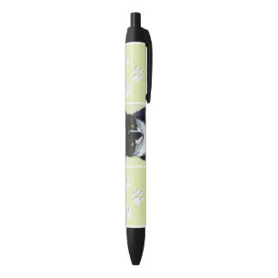 Tuxedo Cat Painting - Cute Original Cat Art Pen