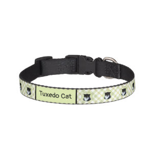 Tuxedo Cat Painting - Cute Original Cat Art Pet Collar