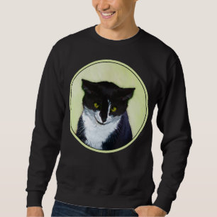 Tuxedo Cat Painting - Cute Original Cat Art Sweatshirt