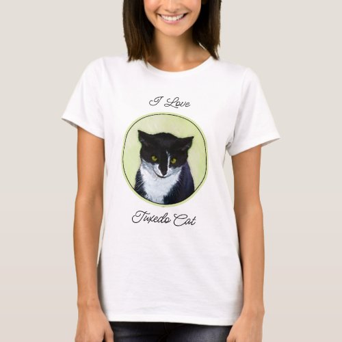 Tuxedo Cat Painting _ Cute Original Cat Art T_Shirt