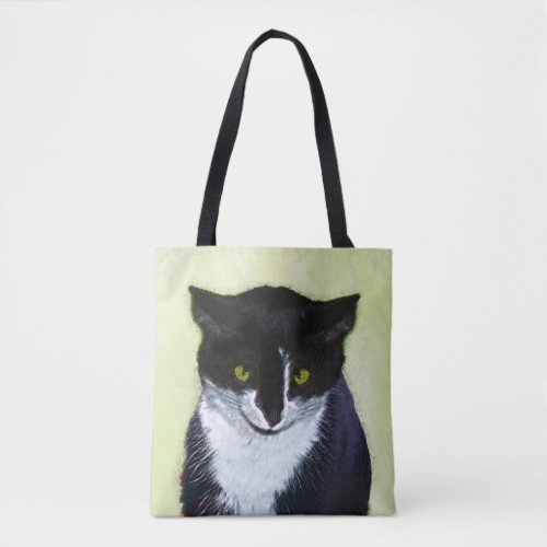 Tuxedo Cat Painting _ Cute Original Cat Art Tote Bag