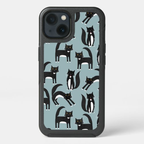 Tuxedo Cat Pattern iPhone 13 Case