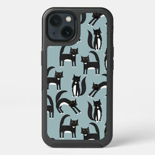 Tuxedo Cat Pattern Otterbox iPhone Case (Back)