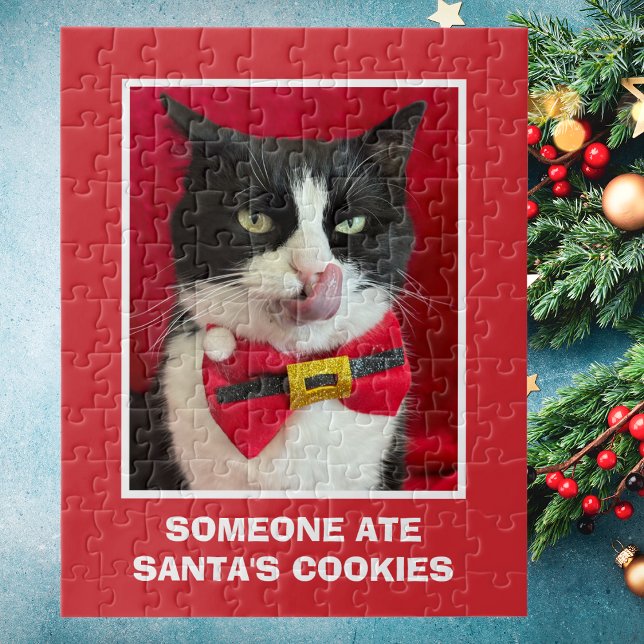 Tuxedo Cat Red Christmas Puzzle (Creator Uploaded)