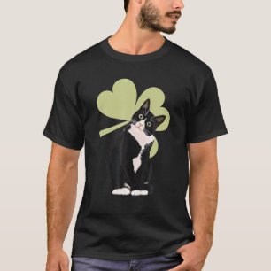 Tuxedo Cat Saint St. Patrick's Paddy's Day Cat Lov T-Shirt
