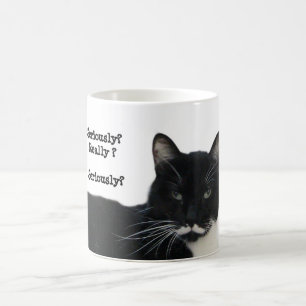 Tuxedo Cat Seriously Color Morph Mug