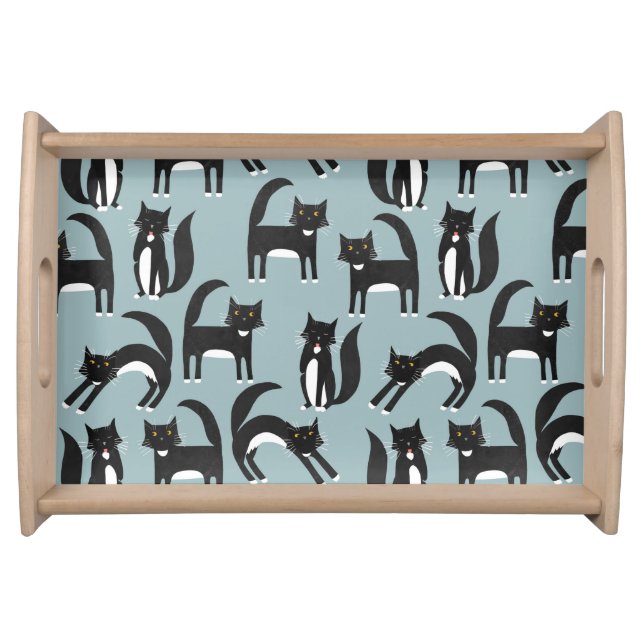Tuxedo Cat Serving Tray (Front)