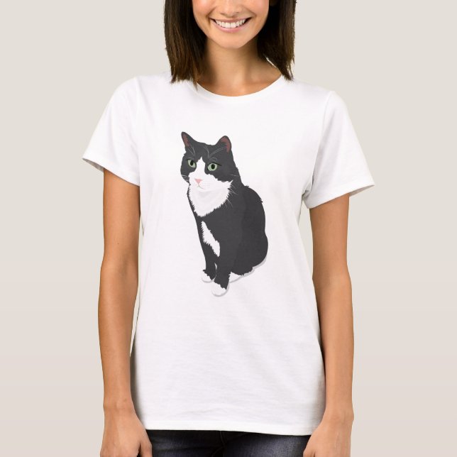 Tuxedo Cat T-Shirt (Front)