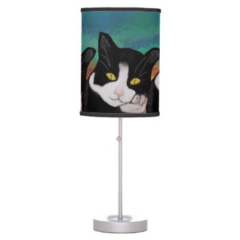 Tuxedo Cat Table Lamp by Coconutzoo at Zazzle