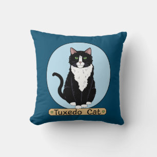 Tuxedo Cat Throw Pillow