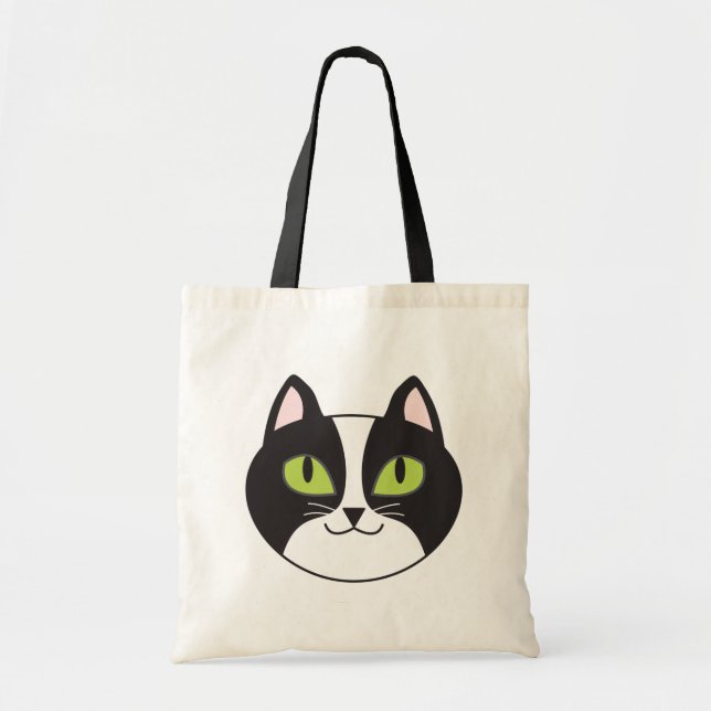 Tuxedo Cat Tote Bag (Front)