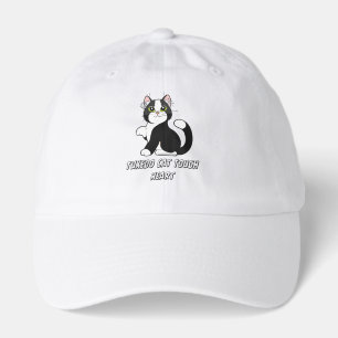 "Tuxedo Cat Tough Heart Funny Kitten Hat" Hat